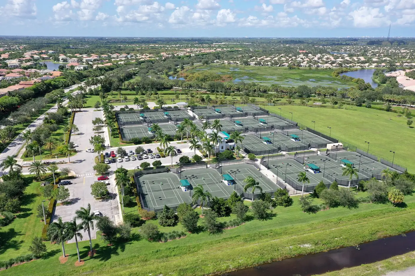 Aerial view of the Wellington Tennis Center, Wellington, Florida
